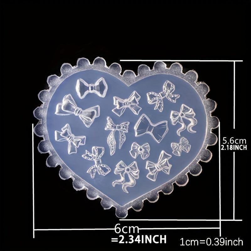 Bow Bowknot Nail Silicone Mold Earring Necklace Art Decoration DIY Tool