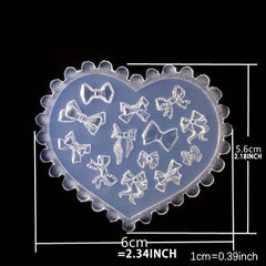 Bow Bowknot Nail Silicone Mold Earring Necklace Art Decoration DIY Tool