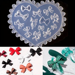Bow Bowknot Nail Silicone Mold Earring Necklace Art Decoration DIY Tool