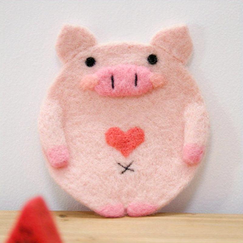1pc Cup Mat Series Woolen Felt DIY Material Package Doll Ornaments 8 Styles