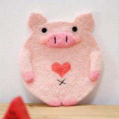 1pc Cup Mat Series Woolen Felt DIY Material Package Doll Ornaments 8 Styles