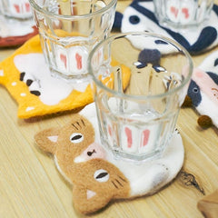 1pc Cup Mat Series Woolen Felt DIY Material Package Doll Ornaments 8 Styles