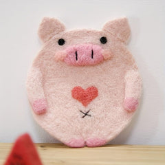 1pc Cup Mat Series Woolen Felt DIY Material Package Doll Ornaments 8 Styles