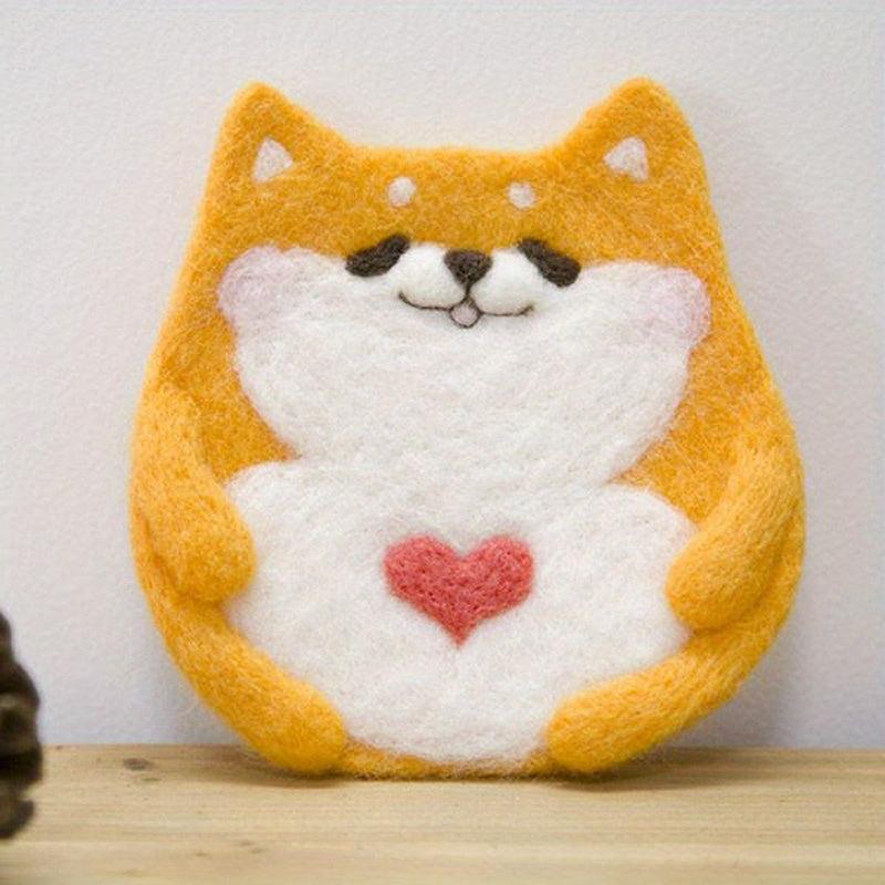 1pc Cup Mat Series Woolen Felt DIY Material Package Doll Ornaments 8 Styles