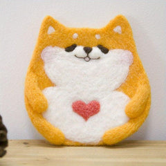 1pc Cup Mat Series Woolen Felt DIY Material Package Doll Ornaments 8 Styles