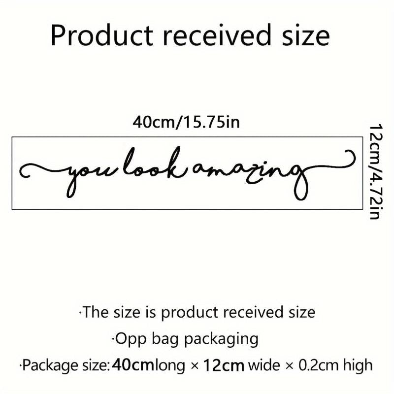 PVC Sticker Slogan You Look Amazing Bathroom Wall Decoration