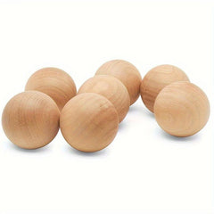 10pcs Wooden Craft Balls Natural Round Hardwood Balls Smooth Birch Balls