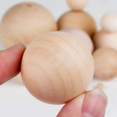 10pcs Wooden Craft Balls Natural Round Hardwood Balls Smooth Birch Balls