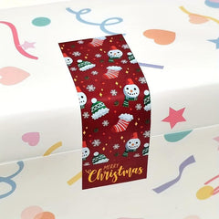 100pcs Christmas Stickers Square Pattern Sealing Stickers Gift Decor