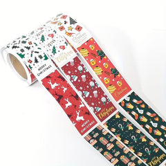 100pcs Christmas Stickers Square Pattern Sealing Stickers Gift Decor
