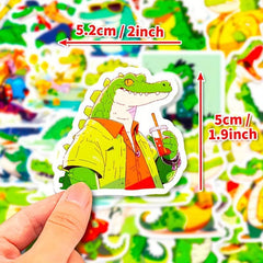 50pcs Mr Crocodile Waterproof Cartoon Stickers