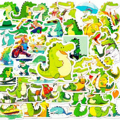 50pcs Mr Crocodile Waterproof Cartoon Stickers