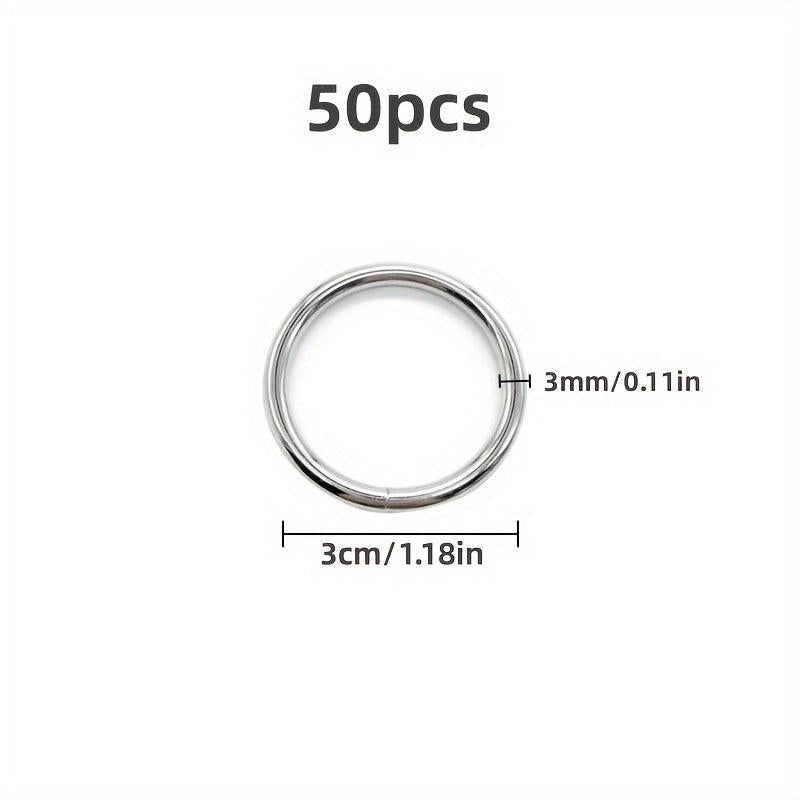 20pcs Stainless Steel Rings for Tassel Plant Hook Wall Dec