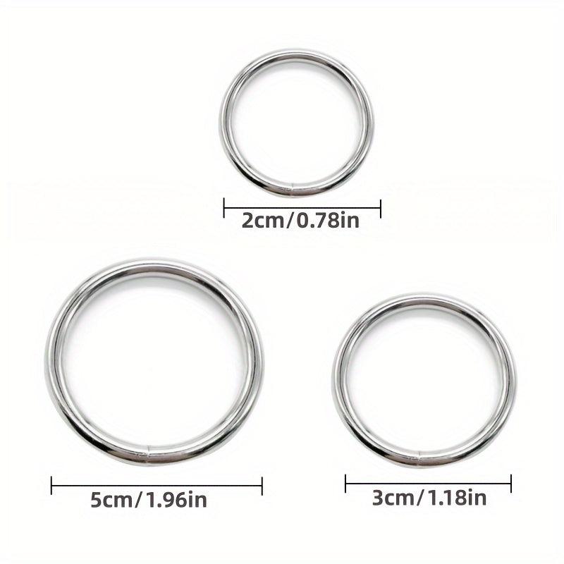 20pcs Stainless Steel Rings for Tassel Plant Hook Wall Dec