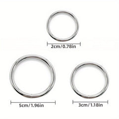 20pcs Stainless Steel Rings for Tassel Plant Hook Wall Dec