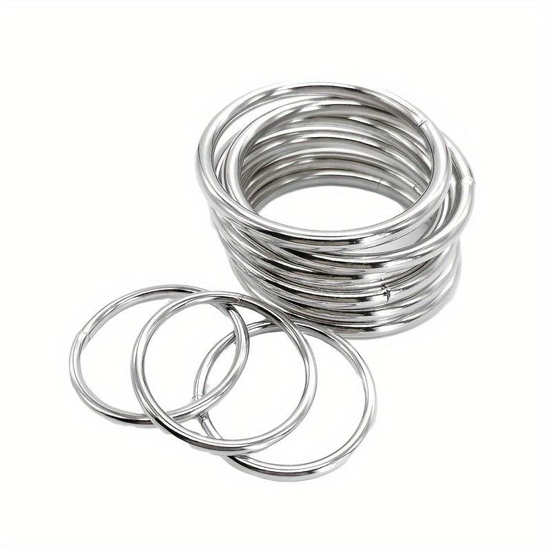 20pcs Stainless Steel Rings for Tassel Plant Hook Wall Dec