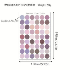 Explosive Round Sticker Salt Line Morandi Decoration Card Seal Hand Account Dot