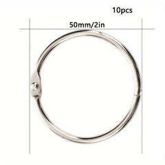 10pcs Loose Leaf Binder Rings Nickel Plated Steel Binder Rings