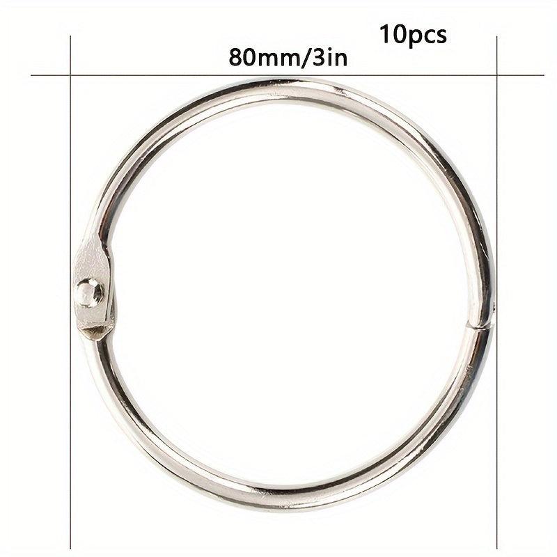 10pcs Loose Leaf Binder Rings Nickel Plated Steel Binder Rings