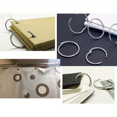 10pcs Loose Leaf Binder Rings Nickel Plated Steel Binder Rings