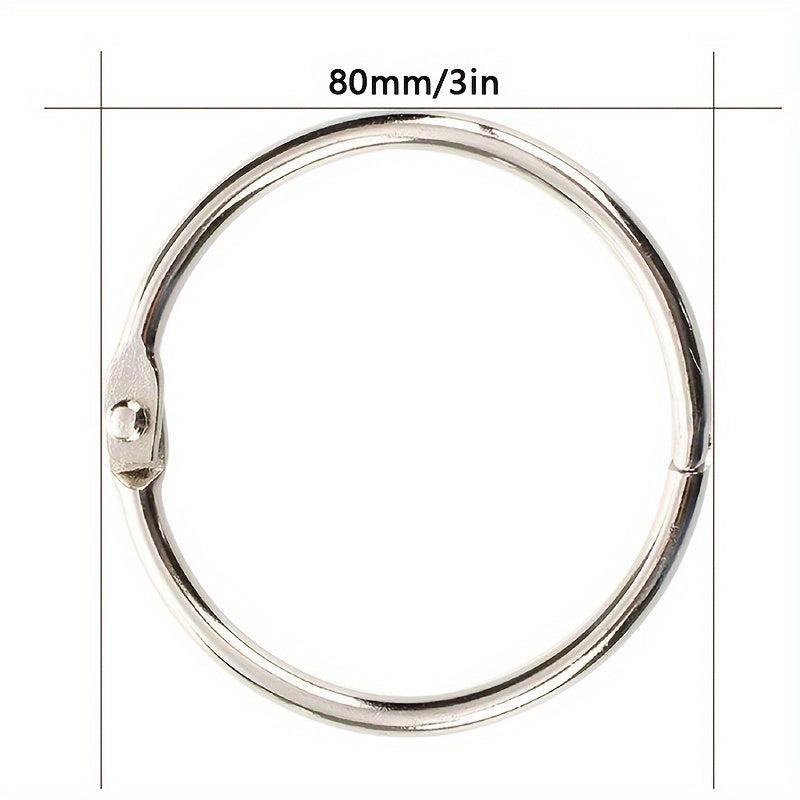 10pcs Loose Leaf Binder Rings Nickel Plated Steel Binder Rings
