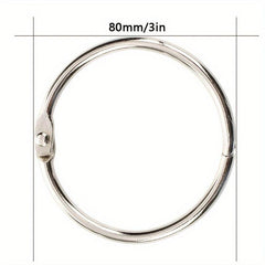 10pcs Loose Leaf Binder Rings Nickel Plated Steel Binder Rings
