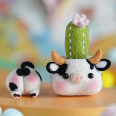 1pc Potted Series Woolen Felt DIY Material Package Creative Gift Doll Decoration