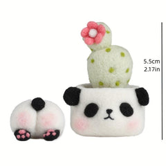 1pc Potted Series Woolen Felt DIY Material Package Creative Gift Doll Decoration