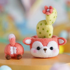 1pc Potted Series Woolen Felt DIY Material Package Creative Gift Doll Decoration
