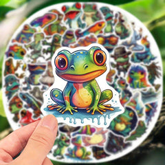 50pcs Frog Stickers Waterproof DIY Water Bottles Laptops Phones