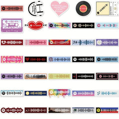 68pcs Music Code Sticker for DIY Luggage Laptop Phone Case Waterproof