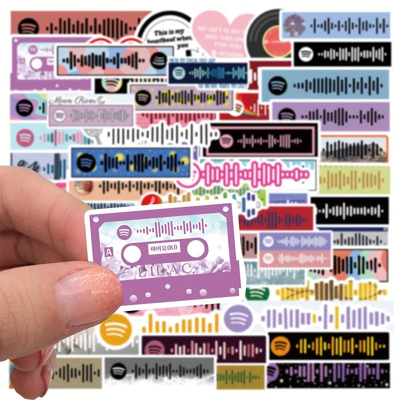 68pcs Music Code Sticker for DIY Luggage Laptop Phone Case Waterproof