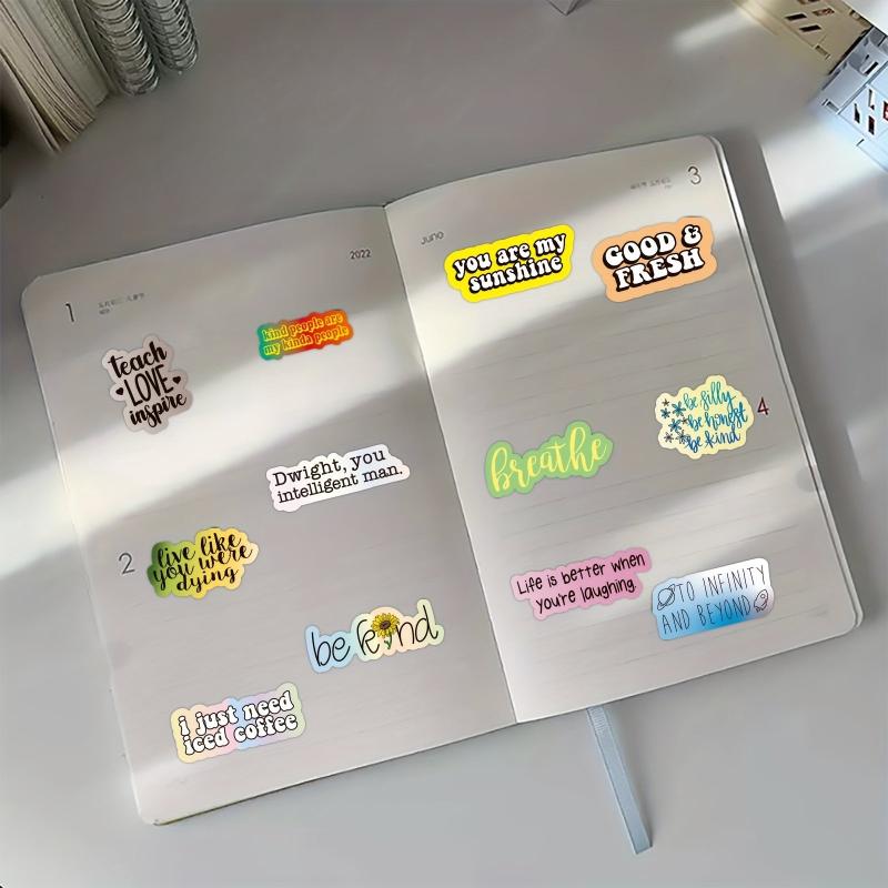 50pcs Inspirational Reward Motivational Stickers Waterproof Vinyl