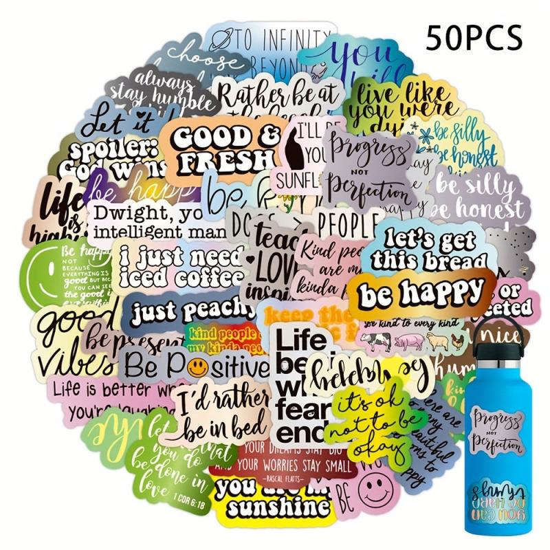 50pcs Inspirational Reward Motivational Stickers Waterproof Vinyl