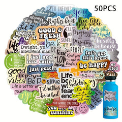 50pcs Inspirational Reward Motivational Stickers Waterproof Vinyl