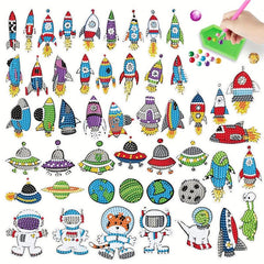 Rockets & Astronauts Animal Cartoon Diamond Painting Kit