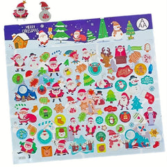Christmas 3D Bubble Stickers Adhesive Puffy Stickers DIY Diary Stationer