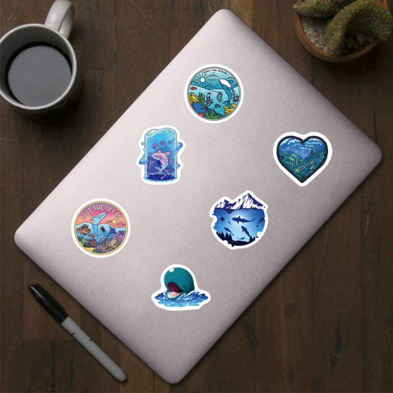 500 Whale Stickers, 10 Patterns Pack, Waterproof Vinyl Sticker