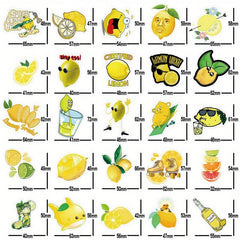 52pcs Lemon Cat Vinyl Waterproof Stickers Pack, Water Bottle Skateboard