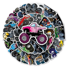 50pcs Waterproof Big Truck Doodle Stickers for Decoration