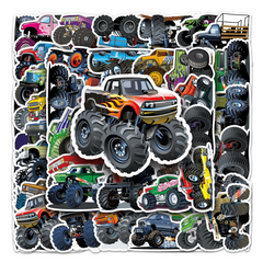 50pcs Waterproof Big Truck Doodle Stickers for Decoration