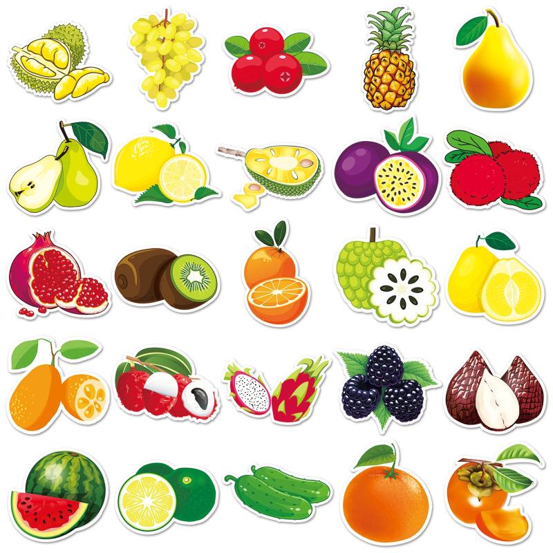 50pcs Fruit Food Love Doodle Aesthetics Funny Stickers Pack For Adults Teens