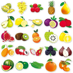50pcs Fruit Food Love Doodle Aesthetics Funny Stickers Pack For Adults Teens