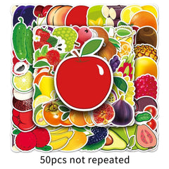 50pcs Fruit Food Love Doodle Aesthetics Funny Stickers Pack For Adults Teens