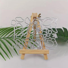 1pc Blessing Words Metal Cutting Dies And Stamp For Scrapbooking