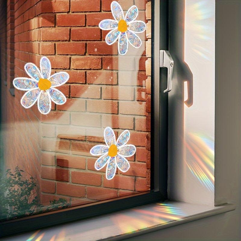 Colorful Daisy Butterfly Lotus Mermaid Sunlight Double Sided Static Window Stick
