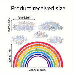 Colorful Daisy Butterfly Lotus Mermaid Sunlight Double Sided Static Window Stick