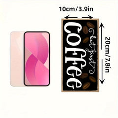 Coffee Hanging Wall Art Decorative Wood Sign Home Decor