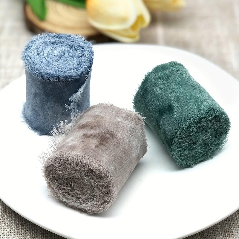 Chiffon Ribbon Wool Lace Bouquet Handcrafted Wedding Flowers