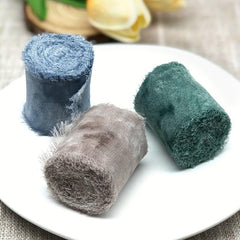 Chiffon Ribbon Wool Lace Bouquet Handcrafted Wedding Flowers